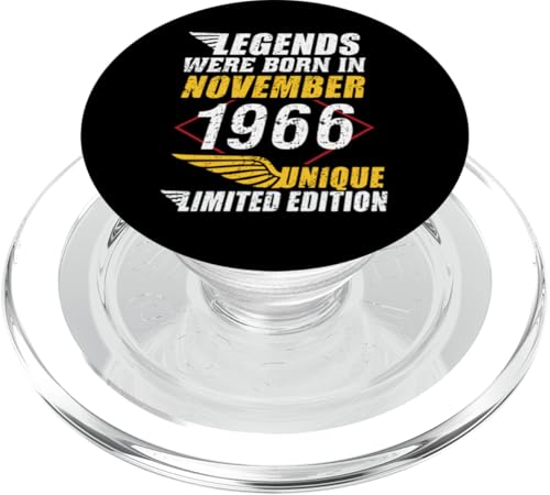 Geburtstag November 1966 Limited Geschenk Edition Vintage PopSockets PopGrip für MagSafe von Geburtstagsgeschenk Damen 1966 Geschenkidee Herren