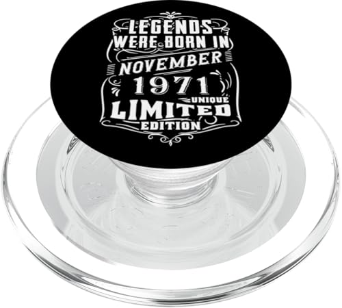 Geburtstag November 1971 Limited Geschenk Edition Vintage PopSockets PopGrip für MagSafe von Geburtstagsgeschenk Damen 1971 Geschenkidee Herren