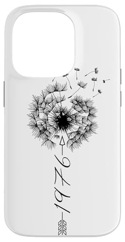 Hülle für iPhone 14 Pro Geburtstag 1976 Pusteblumen Süßes Geschenk Löwenzahn Breathe von Geburtstagsgeschenk Damen 1976 Geschenkidee Herren