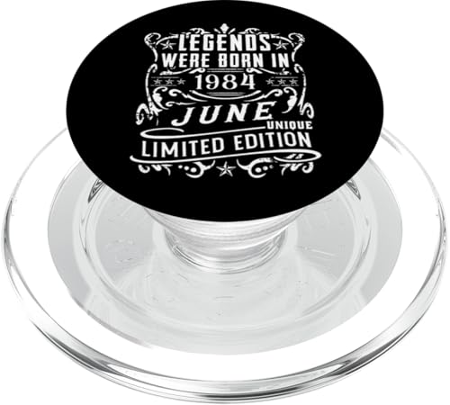 Geburtstag Juni 1984 Limited Geschenk Edition Vintage PopSockets PopGrip für MagSafe von Geburtstagsgeschenk Damen 1984 Geschenkidee Herren