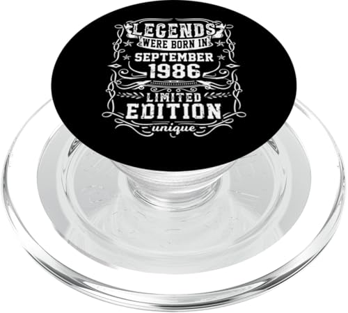 Geburtstag September 1986 Limited Geschenk Edition Vintage PopSockets PopGrip für MagSafe von Geburtstagsgeschenk Damen 1986 Geschenkidee Herren