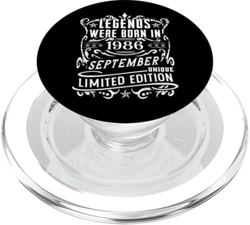 Geburtstag September 1986 Limited Geschenk Edition Vintage PopSockets PopGrip für MagSafe von Geburtstagsgeschenk Damen 1986 Geschenkidee Herren