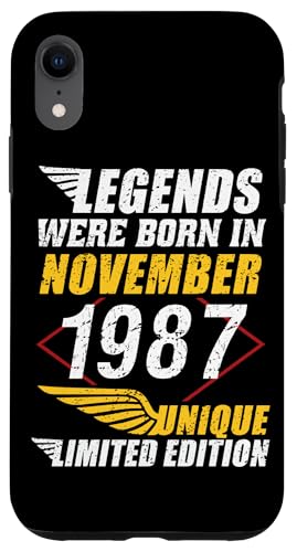 Hülle für iPhone XR Geburtstag November 1987 Limited Geschenk Edition Vintage von Geburtstagsgeschenk Damen 1987 Geschenkidee Herren