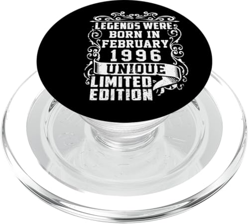 Geburtstag Februar 1996 Limited Geschenk Edition Vintage PopSockets PopGrip für MagSafe von Geburtstagsgeschenk Damen 1996 Geschenkidee Herren