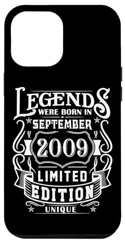 Hülle für iPhone 12 Pro Max Geburtstag September 2009 Limited Geschenk Edition Vintage von Geburtstagsgeschenk Damen 2009 Geschenkidee Herren