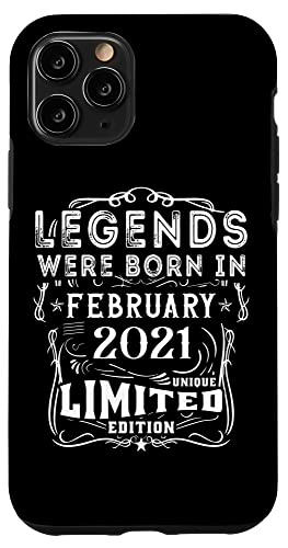 Hülle für iPhone 11 Pro Geburtstag Februar 2021 Limited Geschenk Edition Vintage von Geburtstagsgeschenk Damen 2021 Geschenkidee Herren