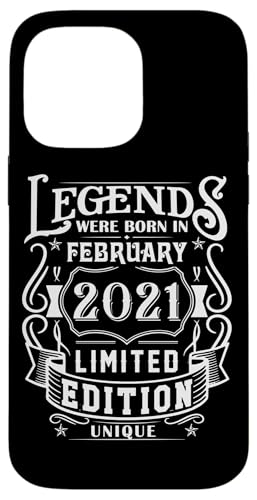 Hülle für iPhone 14 Pro Max Geburtstag Februar 2021 Limited Geschenk Edition Vintage von Geburtstagsgeschenk Damen 2021 Geschenkidee Herren