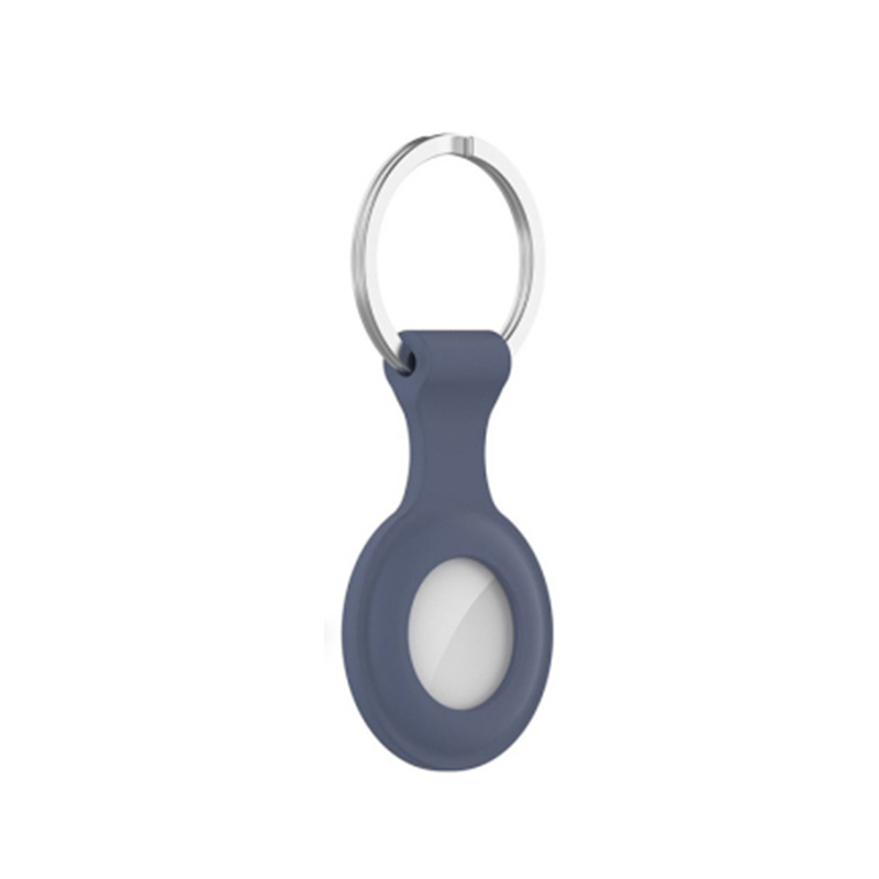 Icon Silikonhülle mit Schlüsselanhänger für Apple AirTag - Hülle mit Schlüsselanhängerring - Blau von Geeek