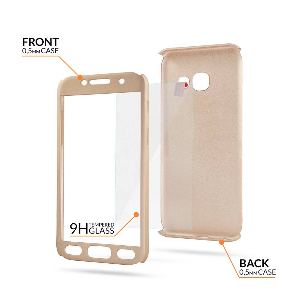 Samsung S9 Plus Ganzkörper 360 Super Thin Case Hülle Gold von Geeek