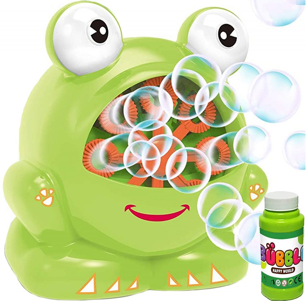Seifenblasenmaschine Frog– Automatische Seifenblasenmaschine – Seifenblasenmaschine – Seifenblasen – Seifenblasengebläse – Mit Flaschenseifenflüssigkeit – Grün von Geeek