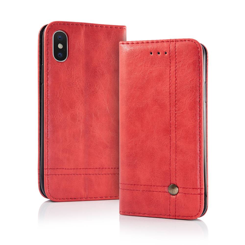 Smart Prestige Wallet Case für iPhone X / XS  Rot von Geeek