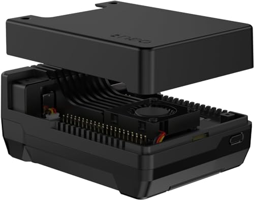 GeeekPi Argon Neo 5 M.2 NVMe PCIe Gehäuse für Raspberry Pi 5, Raspberry Pi 5 Gehäuse aus Aluminium mit integriertem Lüfter (ohne Raspberry Pi & NVMe SSD) von GeeekPi