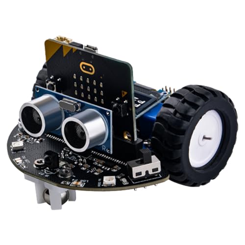 GeeekPi DeskPi MicroCar Microbit Mini Cutebot Kit Suitable for BBC Micro:bit V2,DIY Programmable Robot Car Kit,STEM Educational Project,Graphical Makecode Coding Car with Tutorial (Micro:bit Included) von GeeekPi