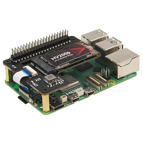 Geekworm X1000 PCIe auf M.2 HAT Key-M NVMe SSD PIP PCIe Peripherieplatine für Raspberry Pi 5 von Geekworm