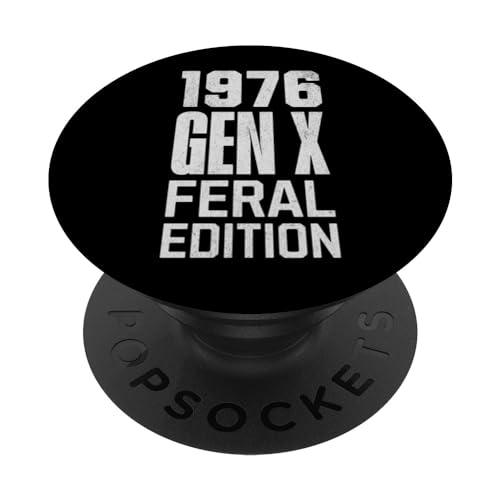 Generation X 1976, Feral Edition, Generation Xer, Jahrgang 1976, Retro, Vintage-Stil PopSockets Klebender PopGrip von Gen X The Feral Generation