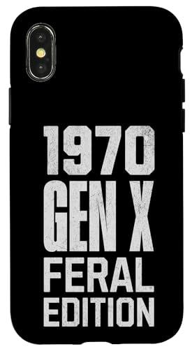 Hülle für iPhone X/XS Generation X 1970 Feral Edition Gen Xer, Jahrgang 1970, Retro-Vintage-Stil von Gen X The Feral Generation