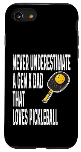 Hülle für iPhone SE (2020) / 7 / 8 Unterschätze niemals einen Vater der Generation X, der Pickleball-Humor liebt von GenX Humor