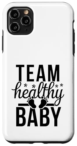 Hülle für iPhone 11 Pro Max Team Healthy Baby Geschlecht enthüllt zukünftigen Elternteil Papa Mama von Gender Reveal Future Parent Gifts