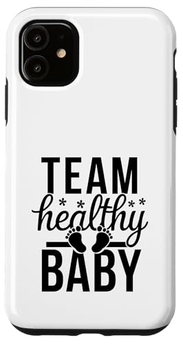 Hülle für iPhone 11 Team Healthy Baby Geschlecht enthüllt zukünftigen Elternteil Papa Mama von Gender Reveal Future Parent Gifts