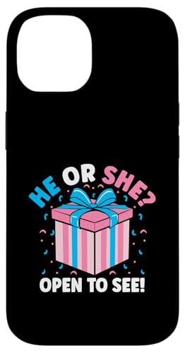 Hülle für iPhone 14 Er oder sie ist offen dafür, dass das Geschlecht der zukünftigen Eltern, Vater, Mutter, enthüllt wird von Gender Reveal Future Parent Gifts