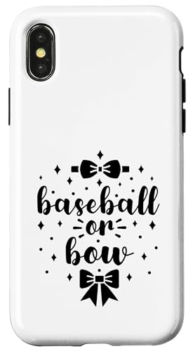 Hülle für iPhone X/XS Baseball oder Bogen Geschlecht offenbaren zukünftige Eltern Papa Mama von Gender Reveal Future Parent Gifts