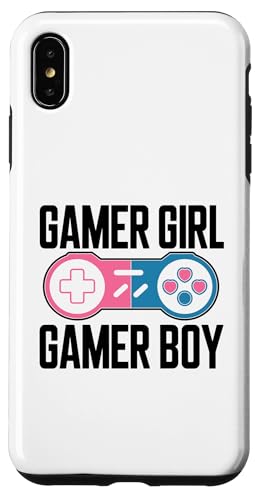 Hülle für iPhone XS Max Das Geschlecht von Gamer Girl oder Gamer Boy enthüllen zukünftige Eltern, Papa, Mama von Gender Reveal Future Parent Gifts