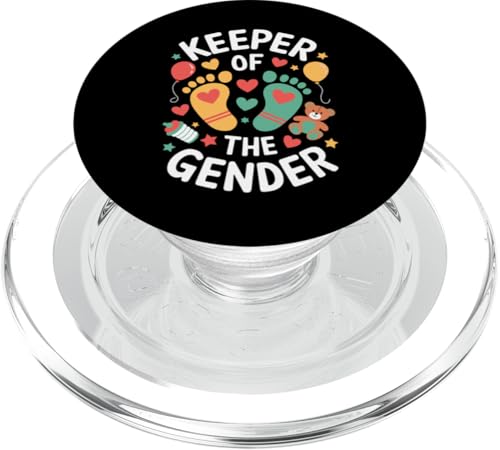 Gender Reveal Party „Keeper Of The Gender“ -Babyparty PopSockets PopGrip für MagSafe von Gender Reveal Tees Funny Baby Announcement Outfits