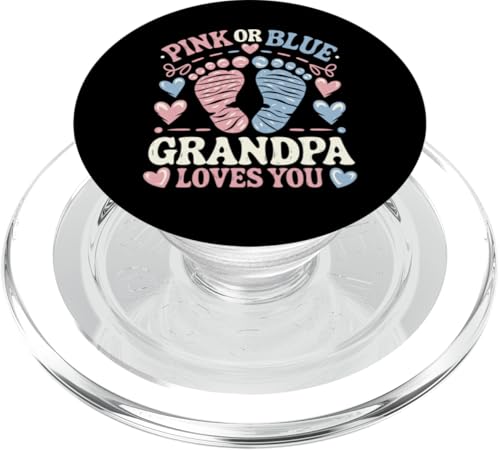 Gender Reveal Party Babyparty „Pink Or Blue Opa“ PopSockets PopGrip für MagSafe von Gender Reveal Tees Funny Baby Announcement Outfits