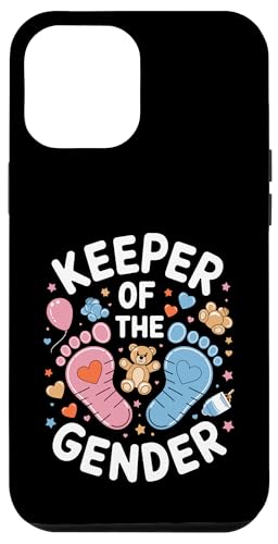 Hülle für iPhone 12 Pro Max Gender Reveal Party „Keeper Of The Gender“ -Babyparty von Gender Reveal Tees Funny Baby Announcement Outfits