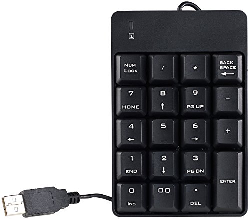 GeneralKeys Nummernblock: Numerischer Ziffernblock/Keypad mit 19 Tasten, USB 2.0 (Zahlenblock, Numpad, Tastatur) von GeneralKeys