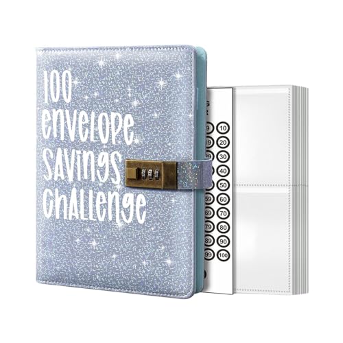 100 Envelope Saving Challenge, A6 Ringbuch Budget Planner Sparchallenge Budgetordner A6 Tragbares Budgetplanerbuch Budget Organizer Budget Planner Sparen Für Reisen,Tagebuc von Generic