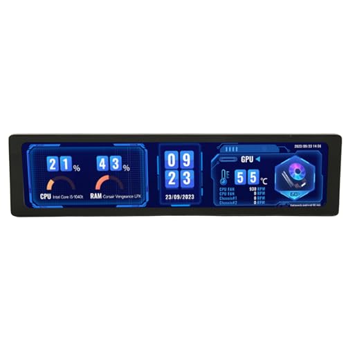 11,9-Zoll-Touch-Display, HD-Schnittstelle, Gehäuse aus Zinklegierung, Seitenmonitor mit Lautsprecher, Verwendung Computermonitor, Kompatibel mit RPi von Generic