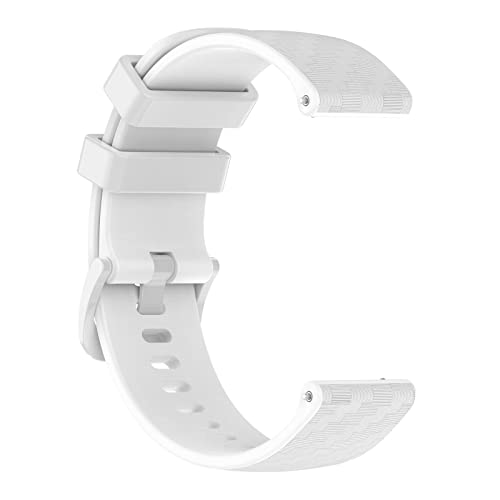 20 mm Universal-Uhrenarmband, weiches Silikon, verstellbares Armband, geeignet für Armbänder Für 100 Stück (White, One Size) von Generic