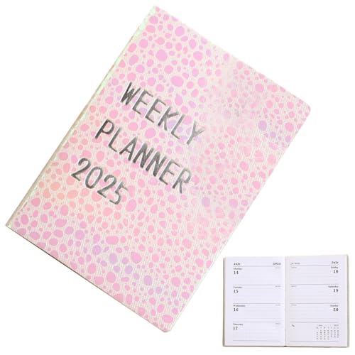 2025-Planer, Wochen-Monatsplaner 2025 | Plan Book 2025 Agenda Wochenplaner,Tages-Designer-Planer, wöchentlicher/monatlicher Planungskalender aus PU-Leder für Terminkalender von Generic