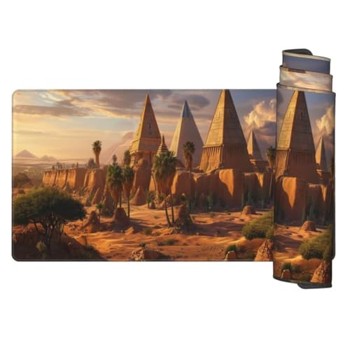 Ägypten Mauspad 1200 x 600 mm, Mousepad XXL Schreibtischunterlage Weinlese Mouse Pad, Wasserdicht und Rutschfest Gaming Mauspad, Verbessert Präzision und Geschwindigkeit, PC und Gaming Zubehör gq414 von Generic