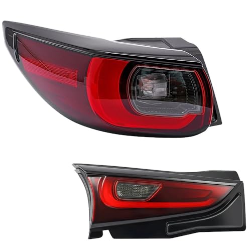 Auto-Rücklichter Hinten Schwanz Licht Für Mazda Cx5 2022 2023 2024 Auto Für Signal Bremse Lampe Stoßstange Warnung Licht Anhängerlicht(Left-2PC) von Generic