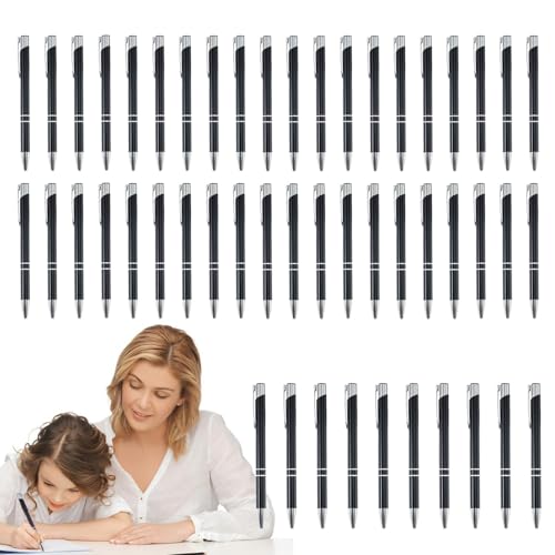 Büro-Kugelschreiber,50x Metall Füllfederhalter | Funktionaler Schreibgeräte Mit Silberner Clip Für Hochzeit, Alltag, Schule & Berufseinsatz - Elegantes Design Für Schüler, Studenten Und Geschäftsleute Büro-Kugelschreiber,50x Metall Füllfederhalter | Funktionaler Schreibgeräte Mit Silberner Clip Für Hochzeit, Alltag, Schule & Berufseinsatz - Elegantes Design Für Schüler, Studenten Und Geschäftsleute von Generic