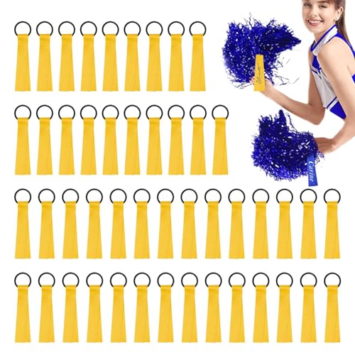 Cheerleader-Namensschilder, Cheerleader-Pom-Etikettenband, weiches Cheerleader-Namensschild, blanko, mit Bändern, Cheerleader-Pom-Namensschilder, Vistaprint Cheerleader-Pom-Etikettenband, tragbar von Generic