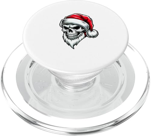 Cooler Skull Schädel Nikolaus Santa Claus Weihnachtsmann PopSockets PopGrip für MagSafe von Generic