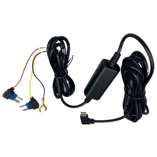 Dashcam-Festverdrahtungssatz,Dashcam-Festverdrahtungssatz USB C - 12V-24V bis 5V 2,5A Dashcam-Kabelsatz,Netzkabel-Sicherungssatz, Autozubehör, 3-adriges Auto-Armaturenbrett-Kamera-Ladegerät für Nieder von Generic