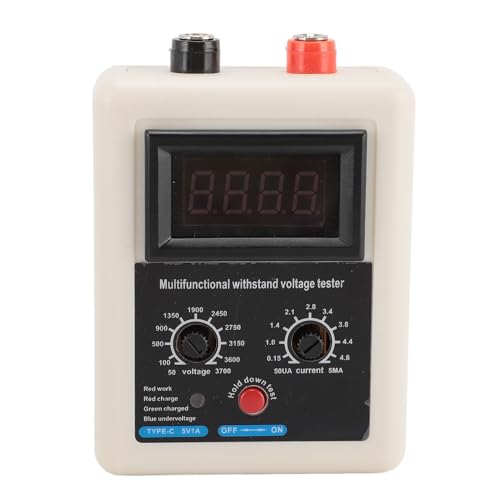 Dioden-MOS-Spannungskapazitätstester, DC 50 V-3700 V, Digitales Panel, ABS-Spannungsprüfer für Elektrolytkondensatoren (Rotlicht) von Generic