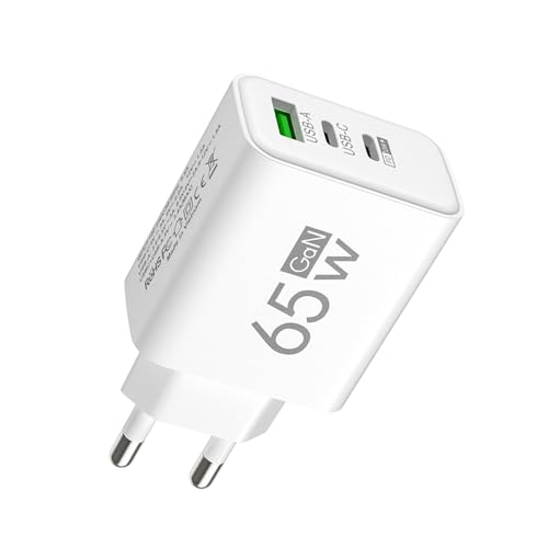 Dreifach-USB-Ladeblock – 65 W Multiport-USB-Telefon-Ladeblock | Kompakte USB-Wandsteckdose Für Die Meisten Smartphones Und Tablets, 1 USB+2 PD-Anschluss, Zubehör von Generic