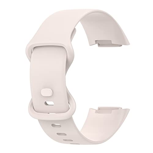 Ersatzbänder kompatibel mit for Charge 5 Bands für Frauen Männer Silikon Fitness Sport Armbänder Smartwatches (Khaki, One Size) von Generic