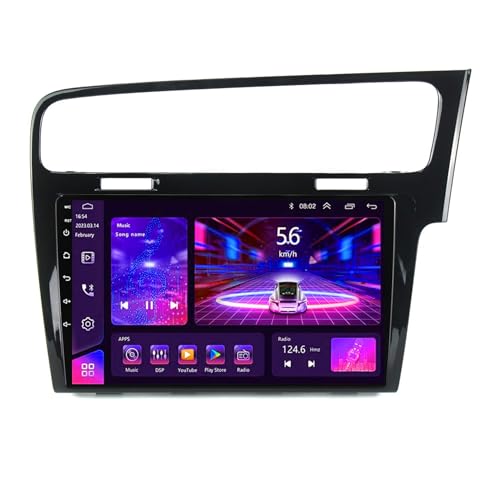 Für VW Golf 7 2013-2017 Android 11 9 Zoll IPS Touchscreen Autoradio Eingebaut Wireless Carplay Android Auto DSP 4G Navigator BT 5.0 RDS DAB MirrorLink Lenkradsteuerung Rückfahrkamera von Generic