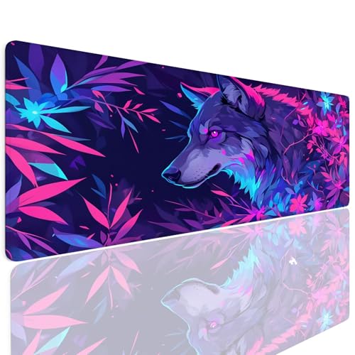 Gaming Mauspad XXL 900x500x4mm Mousepad Gaming Schreibtischunterlage Wasserfest Anti-Rutsch, Bestie Mauspad Groß Vernähte Kanten Desk Mat Art Mouse Pad Verbessert Präzision und Geschwindigkei 4-91 von Generic