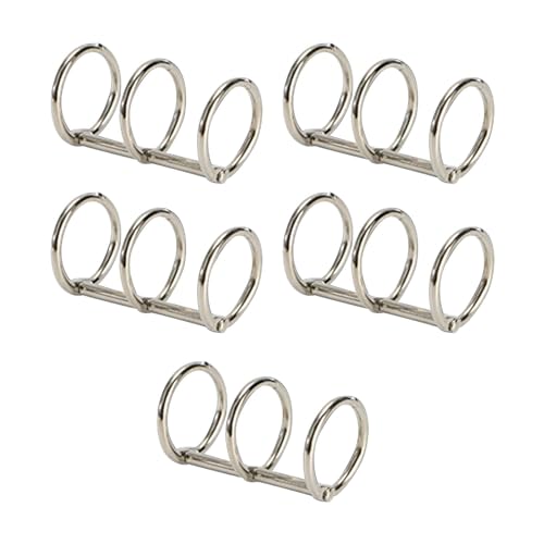 Generic 5x3 Ringe Metall Loseblattbinder 3 Löcher Metall Loseblattbinderinge Buchringe für, Silber 20mm von Generic