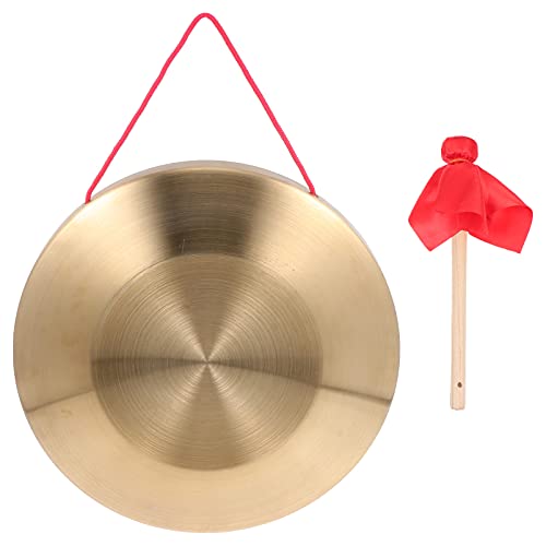 Generic Gong mit Schlägel, Tam-Tam-Gong, traditionelles chinesisches Percussion-Instrument, Kupfer dekorativer Chau-Gong für Zuhause, Büro, 22 cm - 47T05O14D9O von Generic