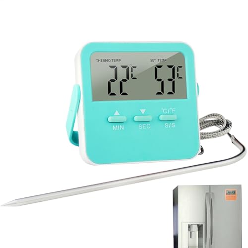 Grillthermometer BBQ-Thermometer Digitales Fleischthermometer Lebensmittelthermometer Kabelloses LCD-Fleischthermometer Grill Smoker BBQ Kochen Digitales Thermometer, Outdoor BBQ Steak Huhn Truthahn K von Generic