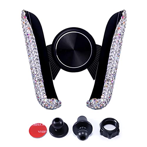 Handyhalterung Auto Bling Bling Glitzer Handyhalterung Auto Universal Kristall Handyhalterung Handyhalter Für Auto 360 Grad Handyhalterung Auto Für Auto Armaturenbretter Und Auto Lüftung (weiß) von Generic