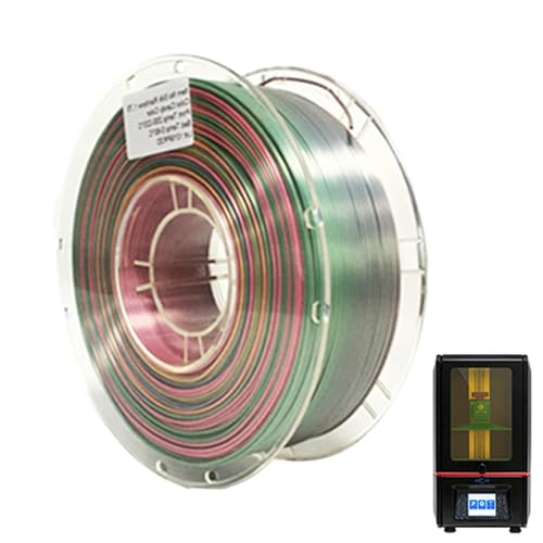 Hochgeschwindigkeits-PLA-Filament | Rainbow 3D-Druck 1,75 mm Spulenfilament | Verbrauchsmaterialien für 3D-Drucker, Filament mit schneller Farbänderung, Maßgenauigkeit +/- 0,02 mm, 1 kg von Generic